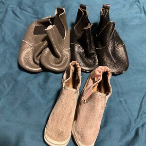 Mia's Mocs boots size 3 and robeez shoes